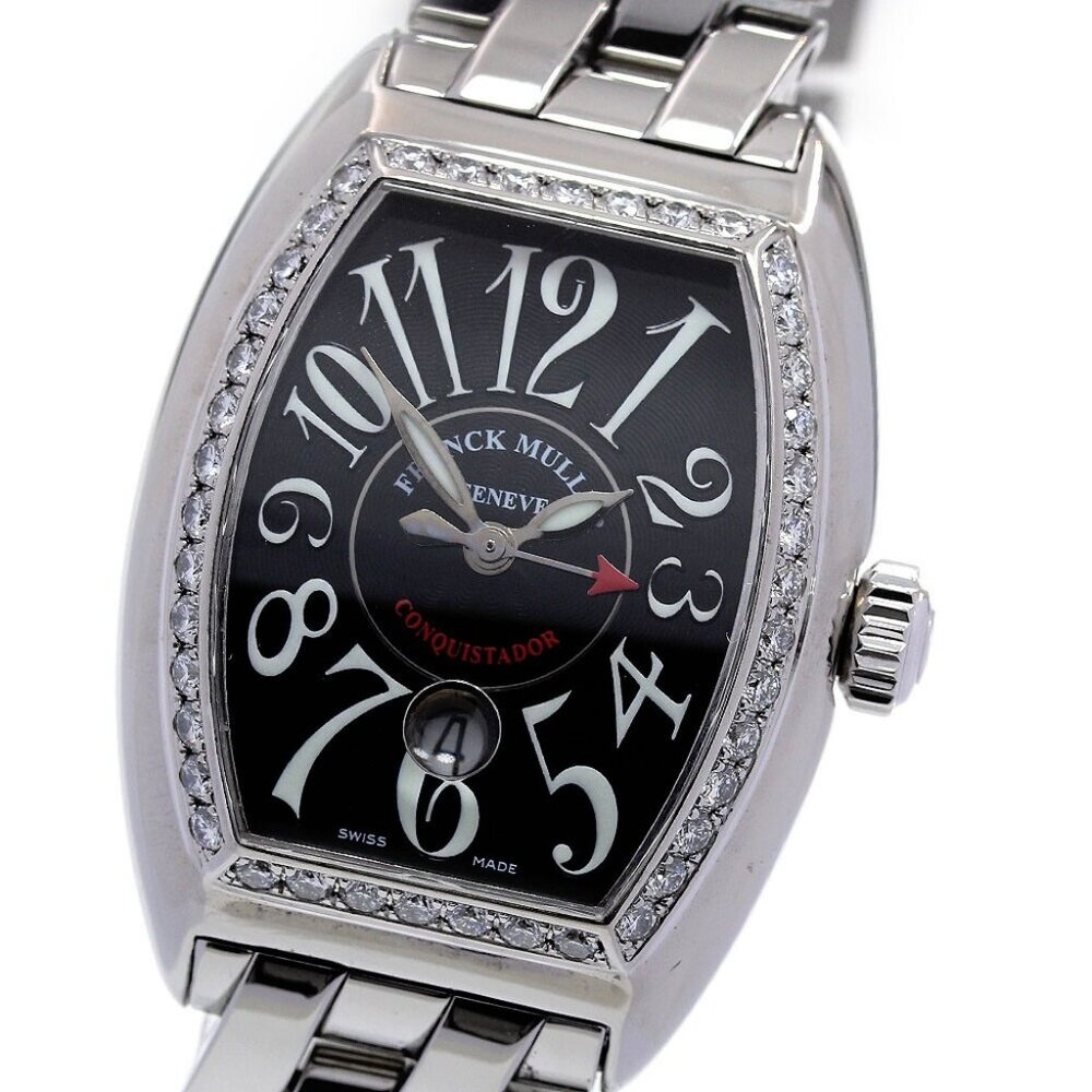 FRANCK MULLER Conquistador 8005LD1R diamond bezel date AT Ladies Watch_843865